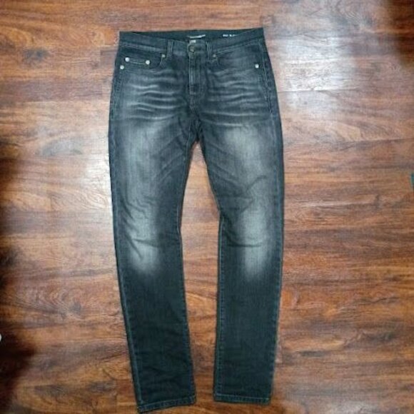 Saint Laurent Paris Slim-Fit 30 Black Distressed Denim Jeans  Made In Italy - Picture 2 of 15